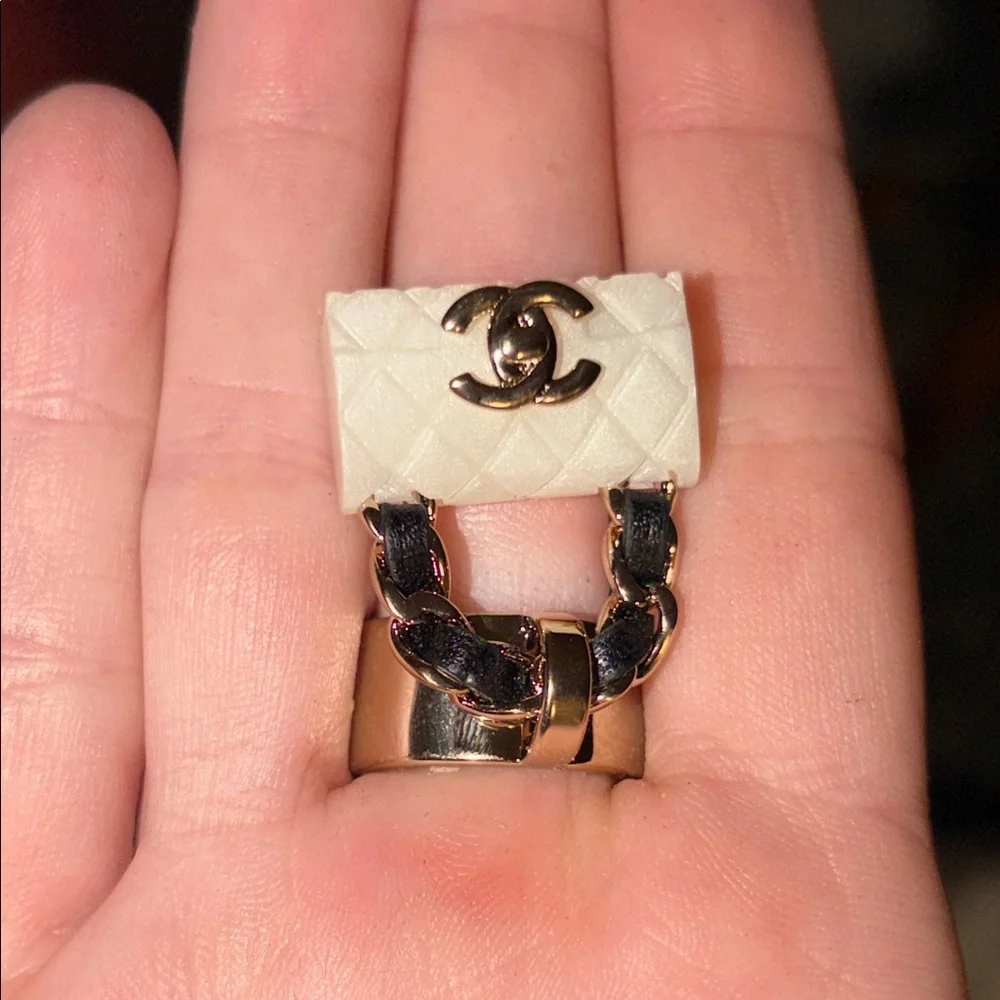 CC Purse 💍 charm Ring (size 6) & Box